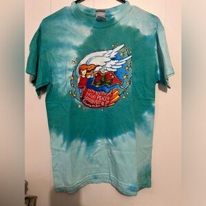 Angel Tie Dye Peace Frog Graphic Tee- Size Small